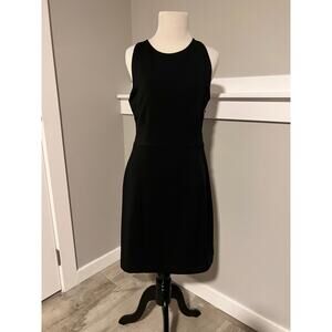 Express Black Sleeveless Mini Dress Cutout Back Size 12 Cocktail Party LBD